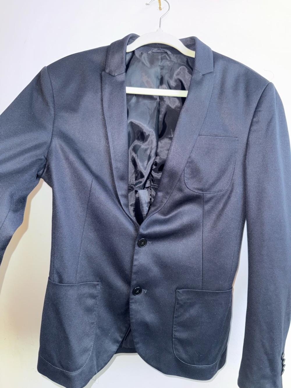 Zara Men's Navy Blazer - Classic Tailored Fit